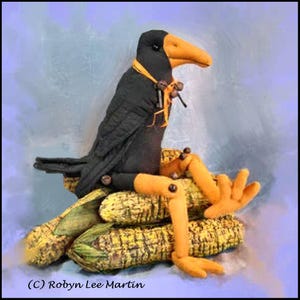 Primitive Crow, Prim Pattern, Crow Doll, Raven Doll,