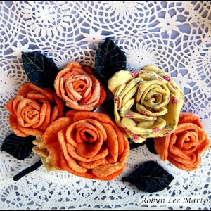 Fabric Flower Digital Downloadable Sewing Pattern Fabric Rose Patern-Rose Enchantment © PDF Pattern image 2