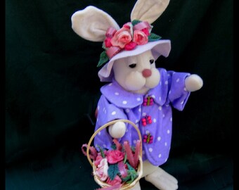 Spring Bunny Doll, Rabbit, Bunny, Primitive Doll,