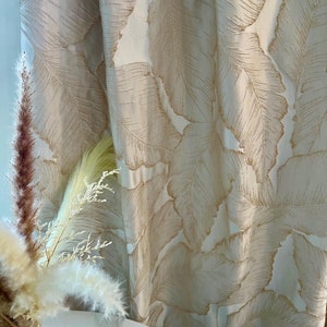 Bohemian Gold Beige Modern Curtains for Living room or Bedroom, High Quality Window Treatment room decor  1 PCS