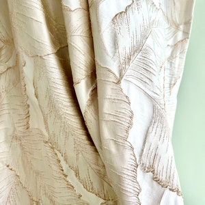 Luxury gold beige jacquard boho curtains for living room or bedroom, high quality window panel 1 PCS