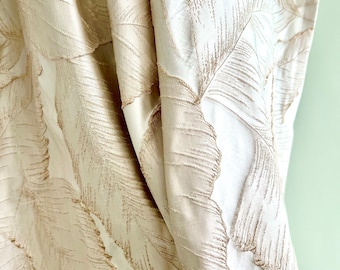 Luxury gold beige jacquard boho curtains for living room or bedroom, high quality window panel 1 PCS