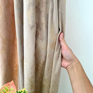 Modern luxury gold beige bronzing soft curtains for living room or bedroom, high quality semi-blackout window panel 1 PCS