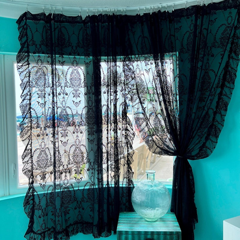 Sheer Lace Curtains - Etsy