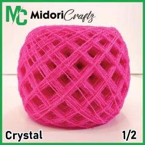 Crystal Yarn -1 of 2- Hilo Cristal, Acrylic Yarn, Polyester Thread for Clothing, Crochet and Crafts Mexican Yarn 100% Original 83gm(2.92oz)