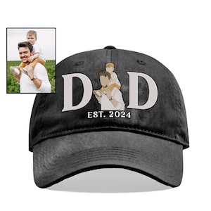 Custom Embroidered Hat | Photo Portrait Design | Christmas Dad Gift
