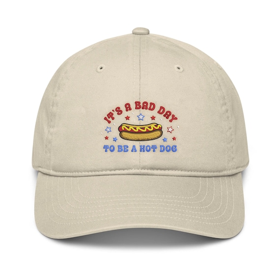 Bad Day Hot Dog Embroidered Cotton Hat, 4th of July Cap - Etsy