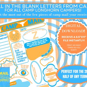 CUESTIONARIO DE CARTAS DIVERTIDAS Plantilla para completar espacios en blanco -Segunda mitad del trimestre- Campamento de niños/niñas Longhorn Indian Springs