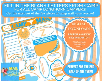 LETTER FUN QUESTIONNAIRE Fill in the Blank Template -Second 1/2 of the term- Boys/Girls Camp Longhorn Indian Springs