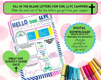 LLYC Laity Lodge COOL QUESTIONNAIRE Fill in the Blank Template for older Girls