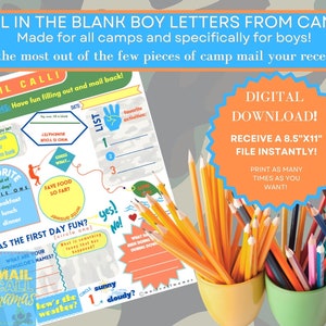 CUESTIONARIO DE CARTAS DIVERTIDAS Plantilla para completar el espacio en blanco - Para niños y todos los campamentos