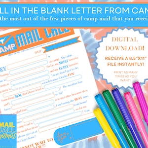 ¡Complete el espacio en blanco para imprimir la carta digital para el campamento de verano CAMP LONGHORN!