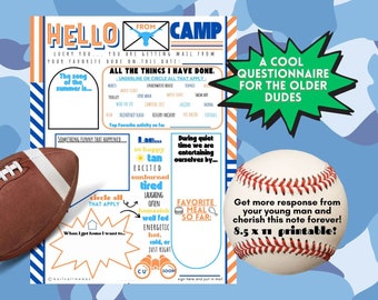 COOL QUESTIONNAIRE Fill in the Blank Template for older Boys. Any Camp Longhorn, Any Term!