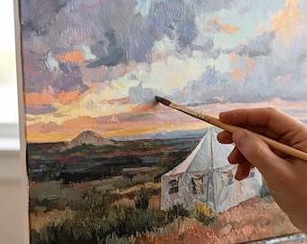 Custom Oil Painting from Photo: Handmade Landscape on Canvas, gift for Housewarming