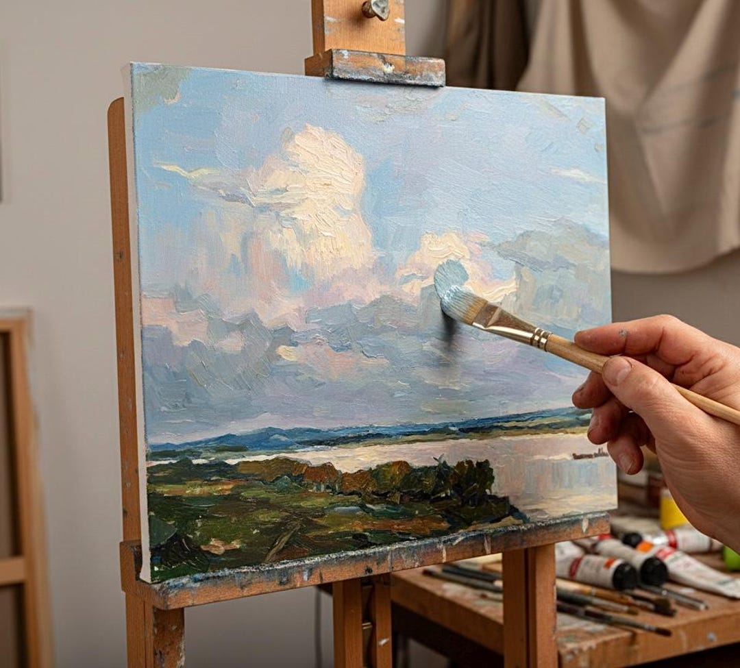 Hand Painted Landscape, Custom Oil Painting From Photo to Art on Canvas ...
