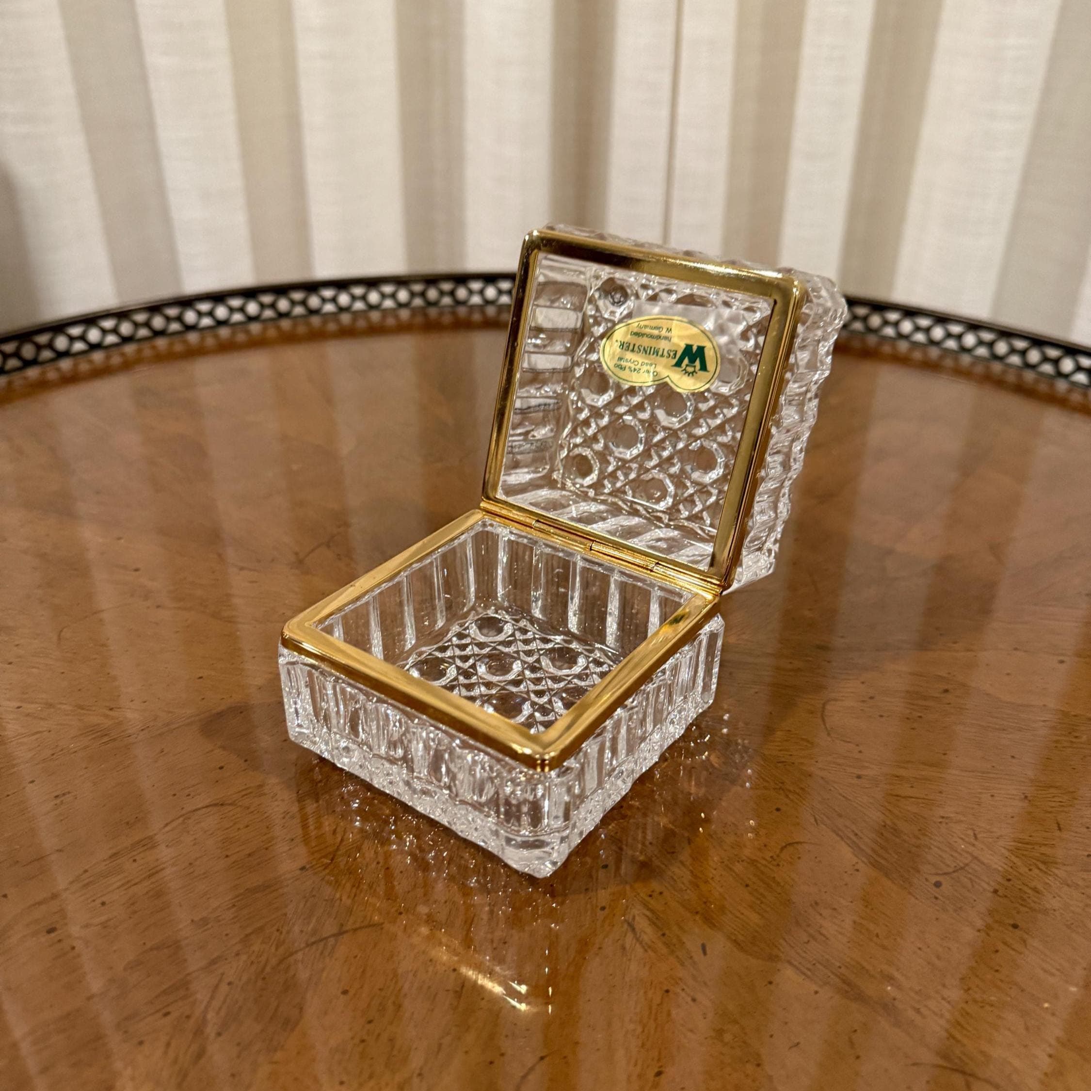 Vintage French Crystal Trinket Box