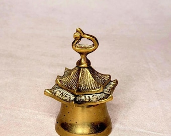 Vintage Brass US Navy Birthday Ball Bell – 1987 Souvenir, Nautical Pagoda Decor
