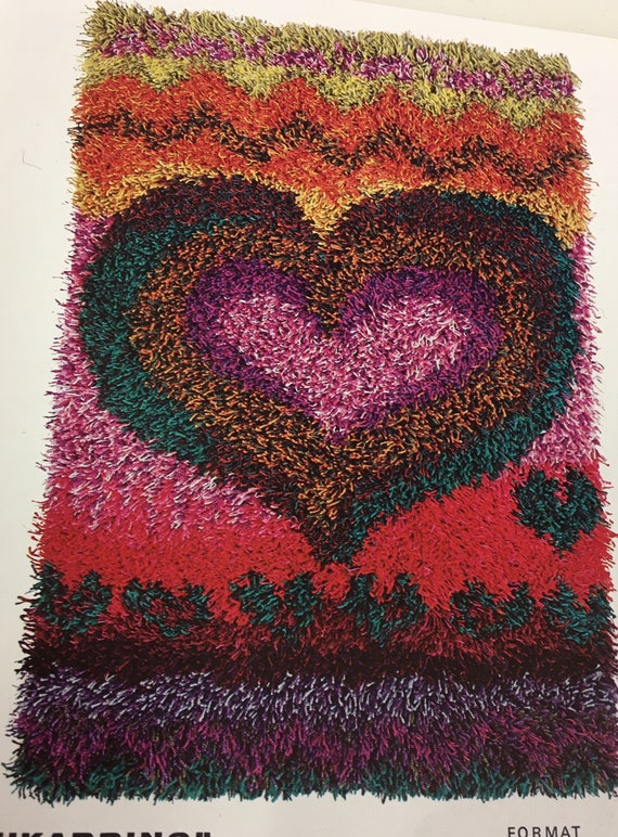 Rya Rug Kit. DIY. Make Your Own COLORFUL and HAPPY Rya Rug Etsy