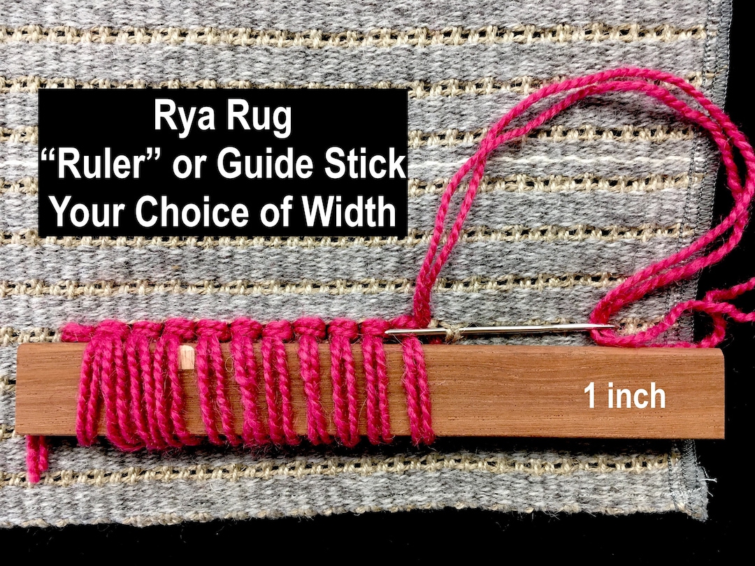 Rya Rug Making Guide Stick. Ruler or Gauge Stick. Rya Knot Ruler. Helps ...