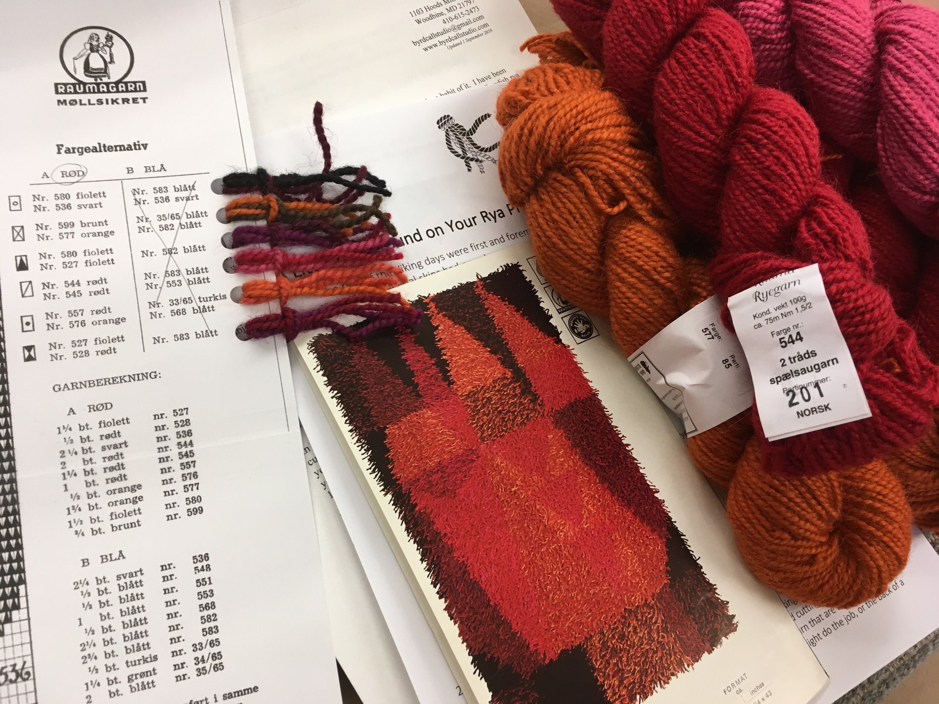 Etsy Rya Rug Kits Rya Rug Kit From Norway TULIPAN in Reds or Blues - Norwegian Wool and ...