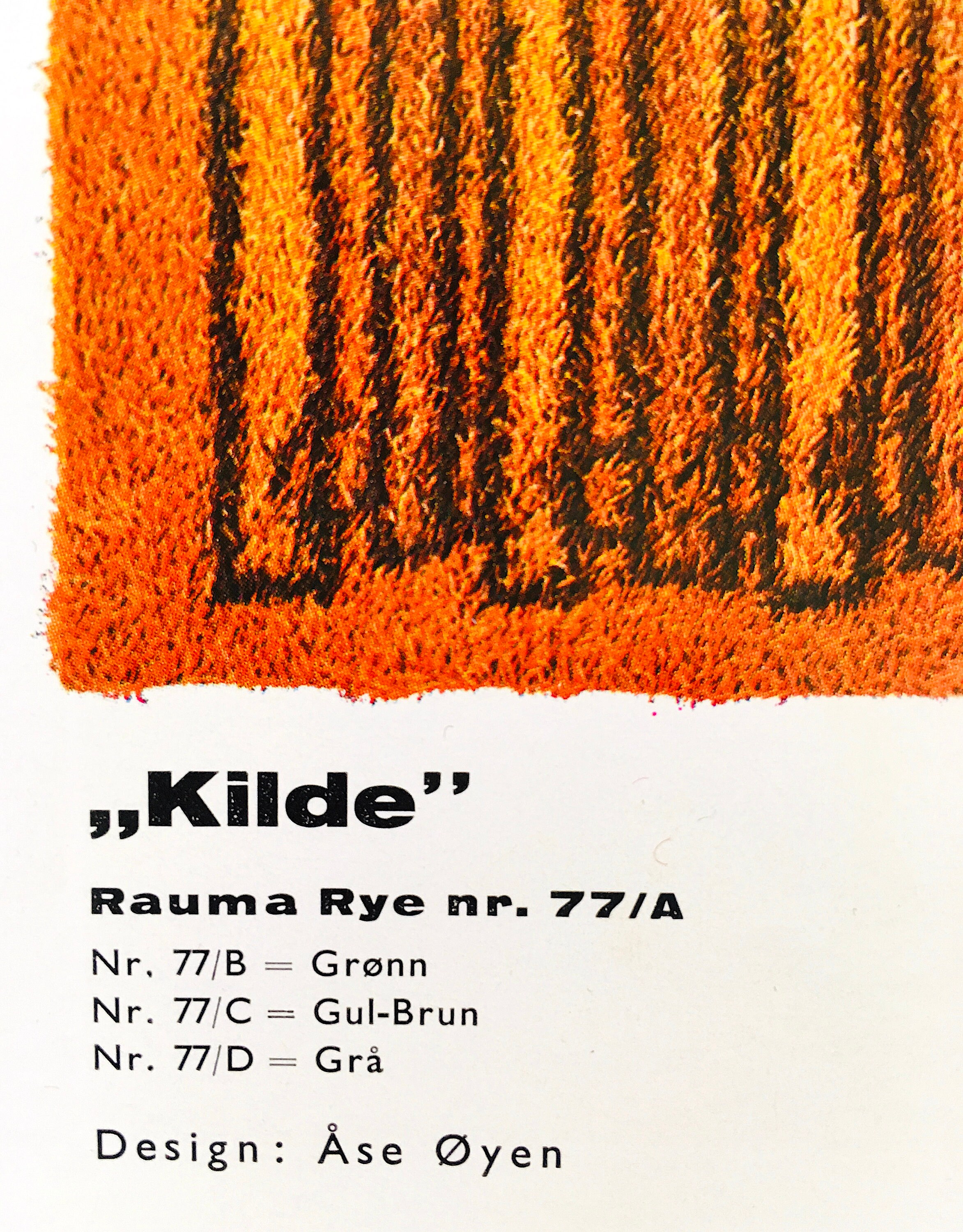 Etsy Rya Rug Kits Rya Rug Kit From Norway Named Kilde...midcentury-modern Style. Wool ...