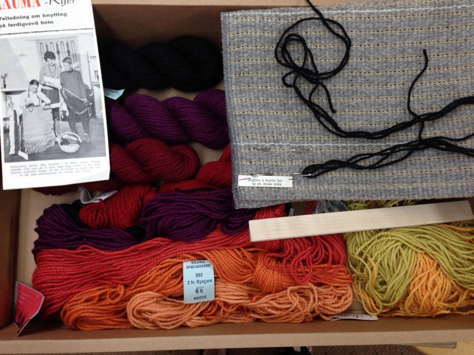 Rya Rug Kit. ild Make Your Own Rya. Heritage Sheep Etsy