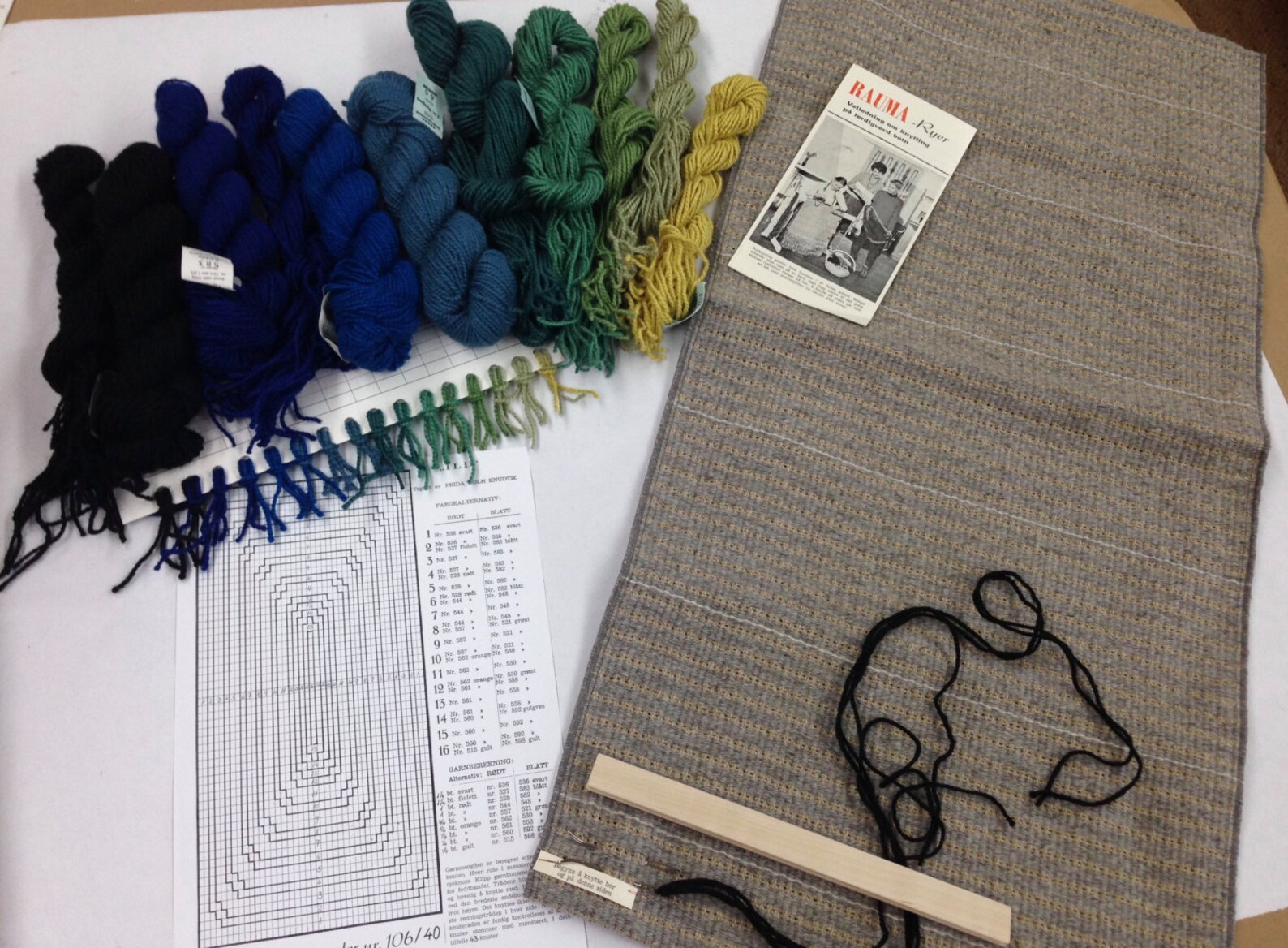 Make Your Own Rya Rug Kit From Norway Called ild Etsy