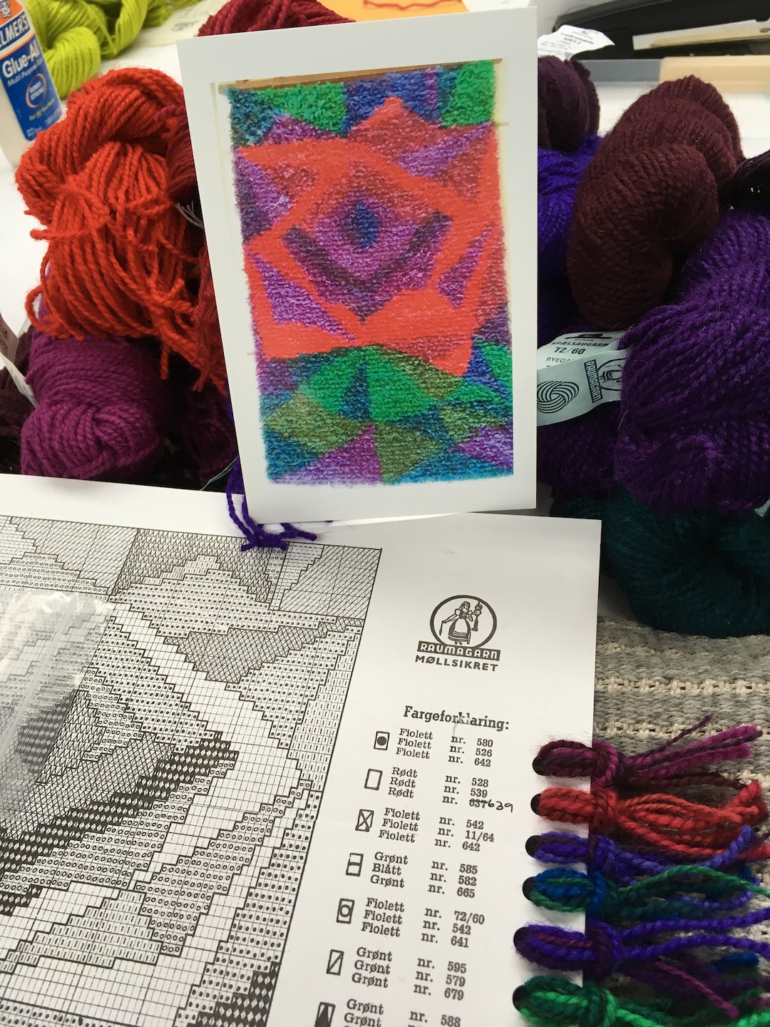 Etsy Rya Rug Kits Rya Rug Kit From Norway. Tornerose. Wool & Linen Backing, Everything ...