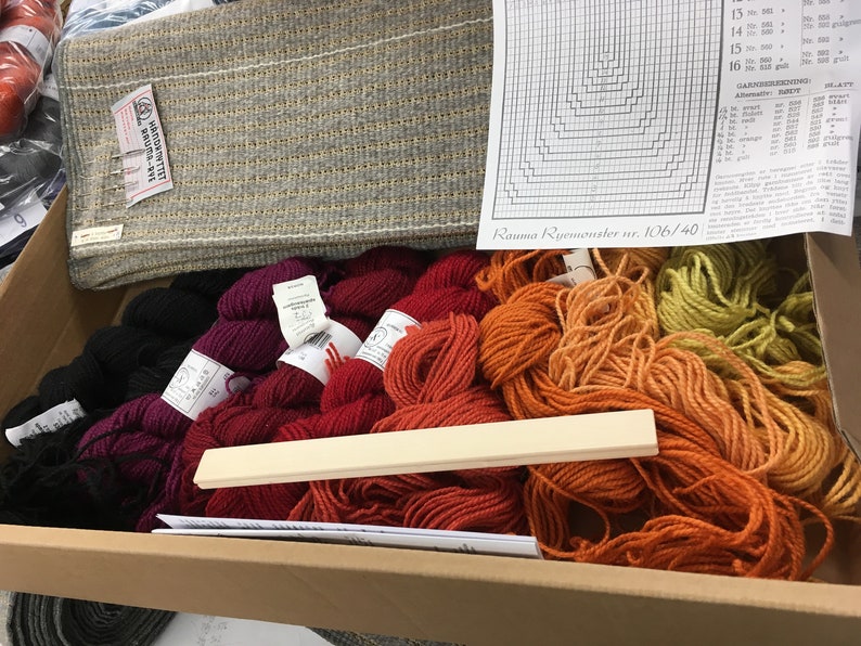 Make Your Own Rya Rug Kit From Norway Called ild Etsy