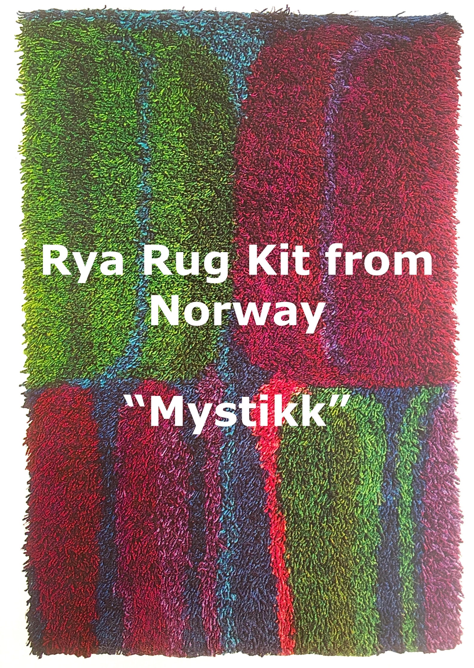 Rya Rug Kit from Norway called MYSTIKK in Rich purples and Etsy