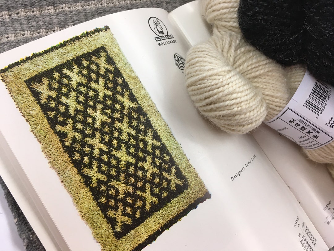 Make Your Own Norwegian Rya Rug Kit Called kross in Choice of 4 Color