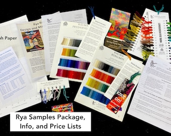 Rya Yarn & Backing Sample Package, approx. 185 Colors, Byrdcall Studio