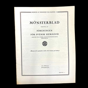 Rya mattdesignkatalog från 1961: Svenska vävmönster. Gott begagnat skick.