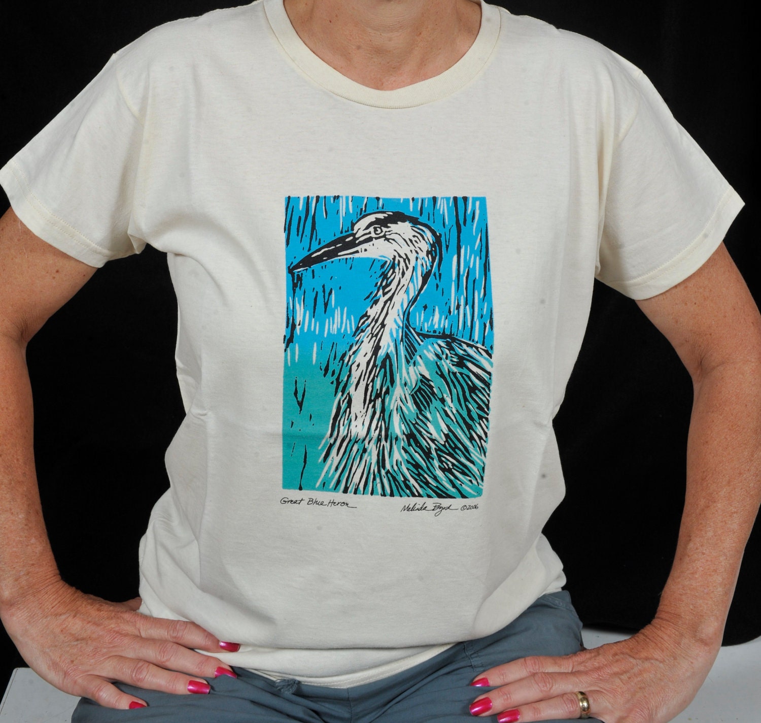 Artsy Shirt. Great Blue Heron T-shirt. Bargain Price. Organic - Etsy