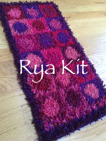 Finnish Rya ryijy Rug Backing Made by Wetterhoff Oy. 37 Cm 14.5 Wide. Wool  and Linen for Wall Hangings. 