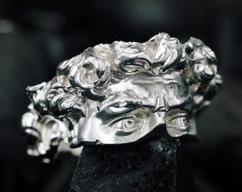 Michelangelo’s David Signet Ring | Renaissance Art Jewellery | Sterling Silver David Statue Band