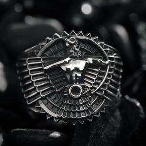 Prince of Persia Faravahar Ring | 925 Sterling Silver Winged Guardian Talisman | Handcrafted Mythology Jewellery