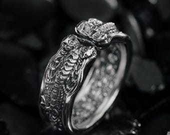 Ring Sterling 925 Silver Scorpio Twins