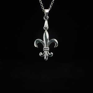 Elegant Quebec Fleur-de-Lis Pendant - Silver OR Brass– Unique Handmade Jewelry - Handcrafted Quebec Herritage Symbol