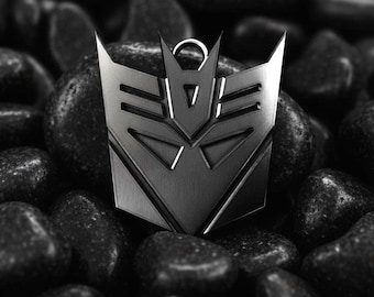 Bad-Bot Face Pendant • Transformers Jewellery • Bold Cybertron Emblem • Handmade in Montreal • Sterling Silver Option