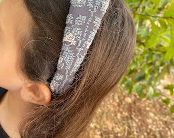 Diadema Tatreez bordada a mano, accesorio árabe para el cabello
