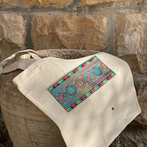 Sac fourre-tout avec broderie Tatreez - Fait main