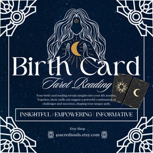 Lectura de cartas de tarot de nacimiento *Tu guía cósmica digital personalizada*