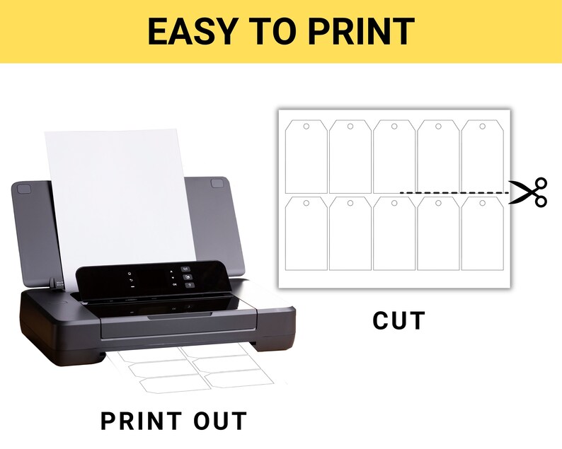 Tags Template System Printable Tag Template Bundle: 10 Designs (PDF, PNG) - Etsy