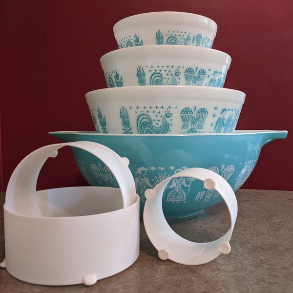 Set of 3 Pyrex Cinderella Mixing Bowl Display Stands Risers 3D Printed