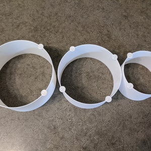 Set Of 3 Pyrex Cinderella Bowl Display Stands – 3D Printed White Plastic