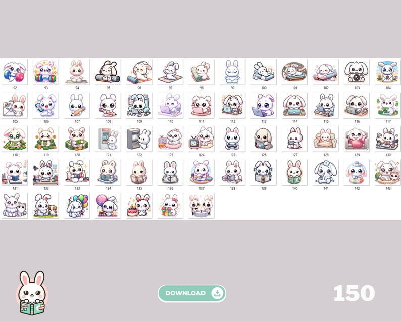 Digital Stickers Daily Routine Stickers Cute Kawaii Planner Stickers ...