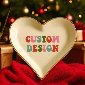 Personalized Your Text Photo Ring Dish, Custom Text Ring Holder, Personalize Photo Gift, Custom Logo Dish, Photo On Dish, Create Your Design