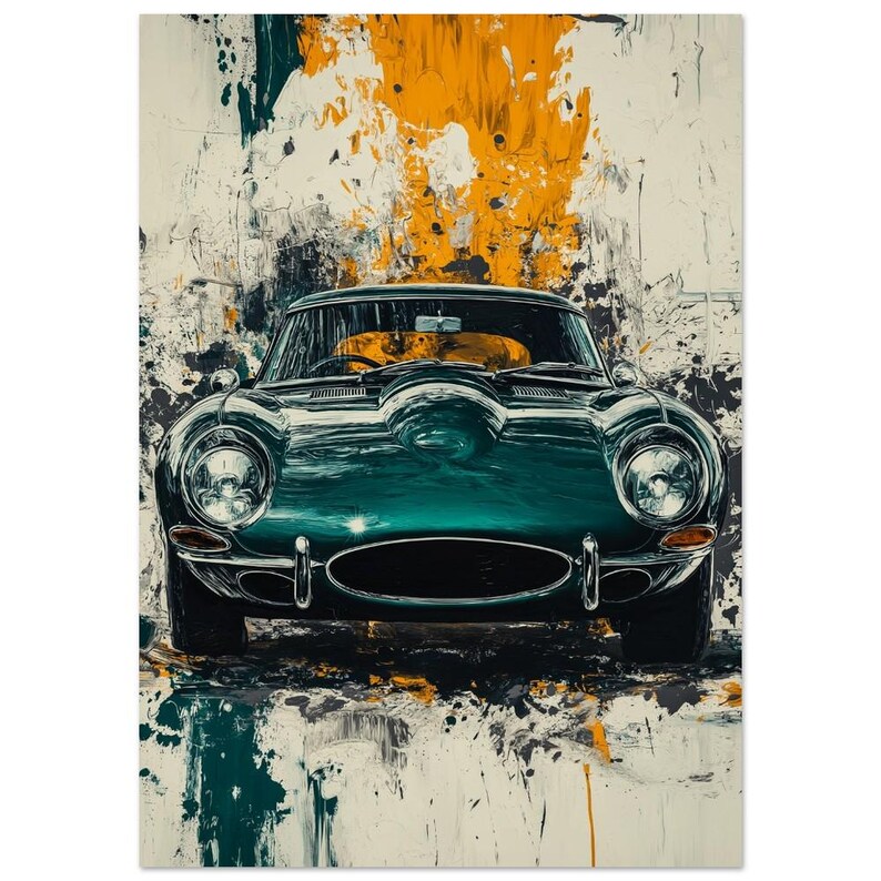 Jaguar E-type Classic Car Posters Classic Collection Fan Art Birthday