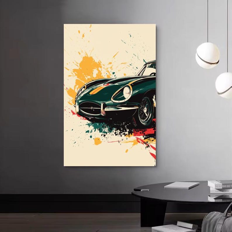 Jaguar E-type Classic Car Posters Classic Collection Fan Art Car Art